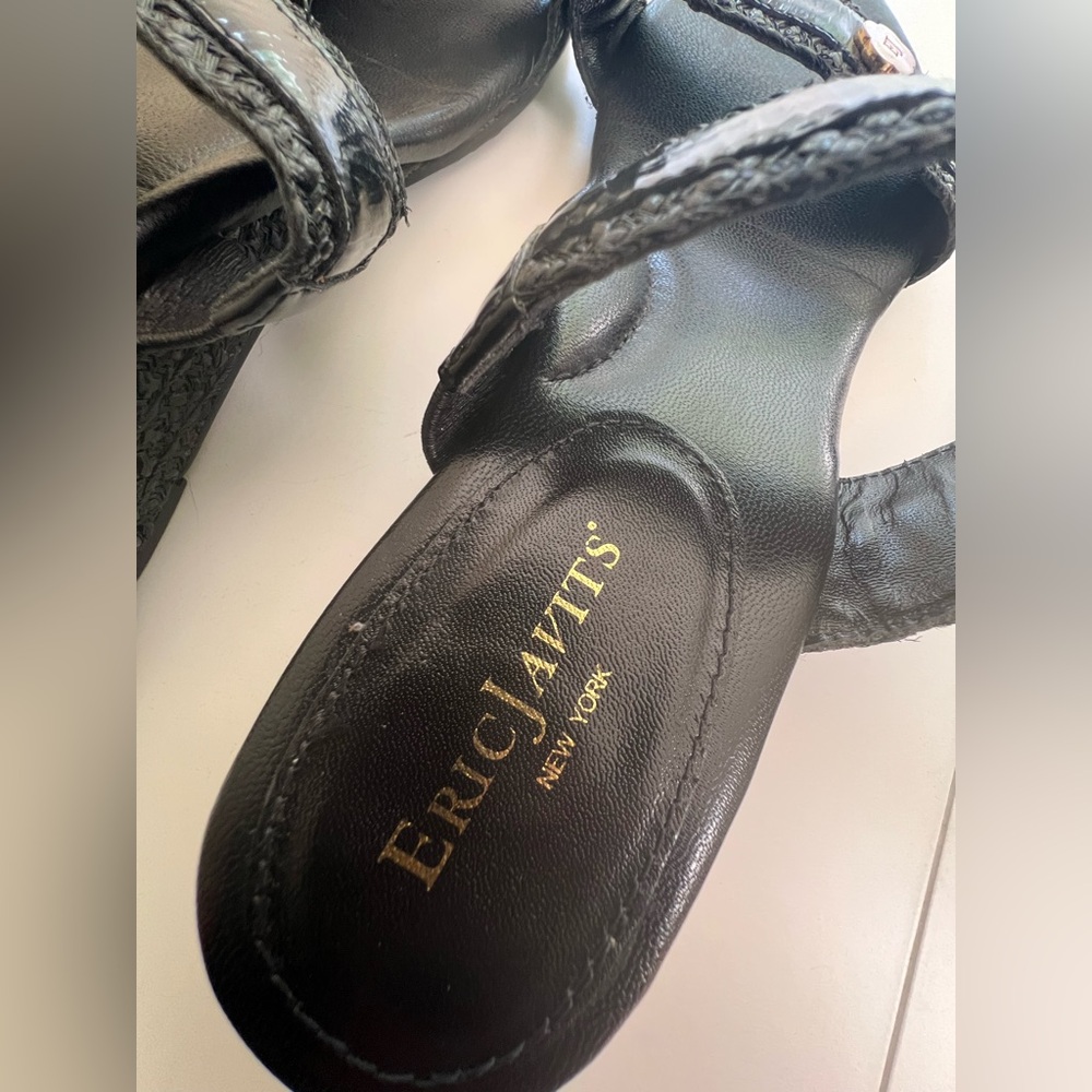 Eric Javits Black Wedge Shoes with Comfort Design - Picture 3 of 8